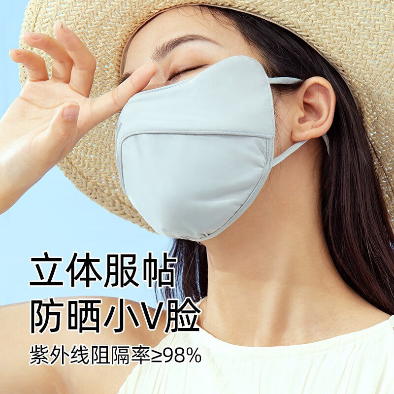 Ice silk three-dimensional sun protection mask for women, UV protection, eye protection sun protection mask