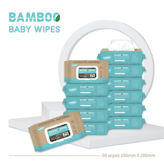 Biodegradable Bamboo Wipes Natural Organic Baby Cleaning Wipes Eco Fragrance Alcohol Free Water Wet Wipes Baby Wipes