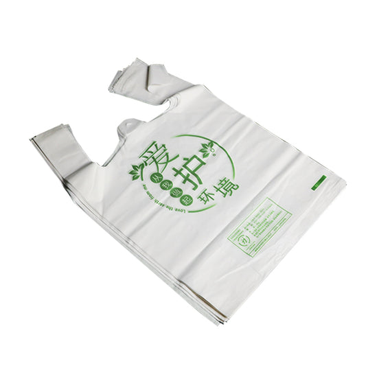 100% Compostable Carry OPP Pouch Supermarket Grocery Retail Plastic Free Packing Biodegradable PLA Pbat Shopping Handbags Packaging Tote Bag