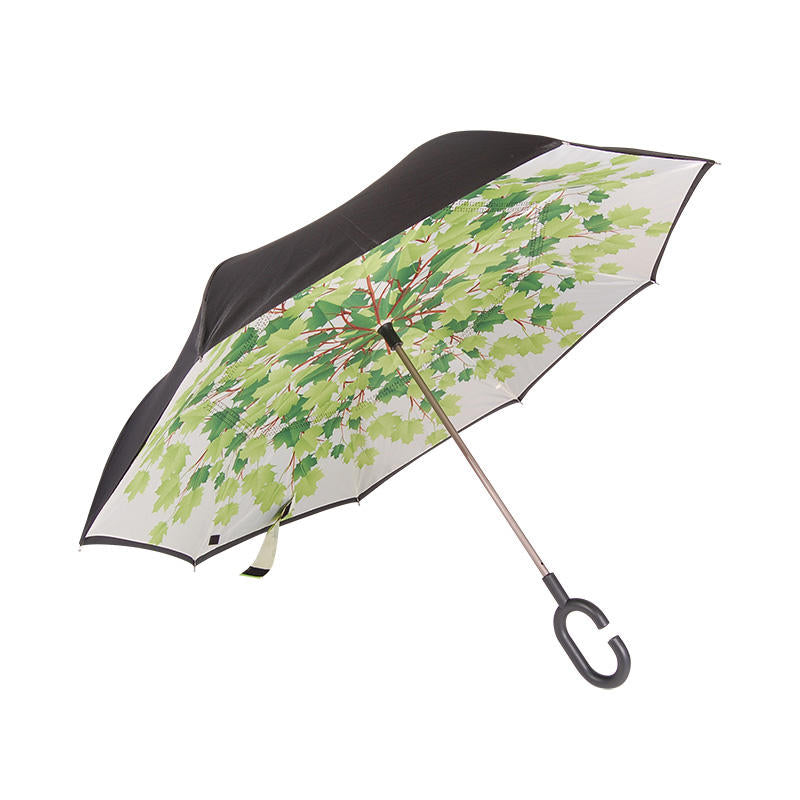 Manufacturer for New Design Hands Free Magic 2 Layer Umbrella Inverted Upside Down Reverse double Umbrella