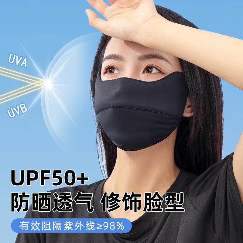 Ice silk three-dimensional sun protection mask for women, UV protection, eye protection sun protection mask